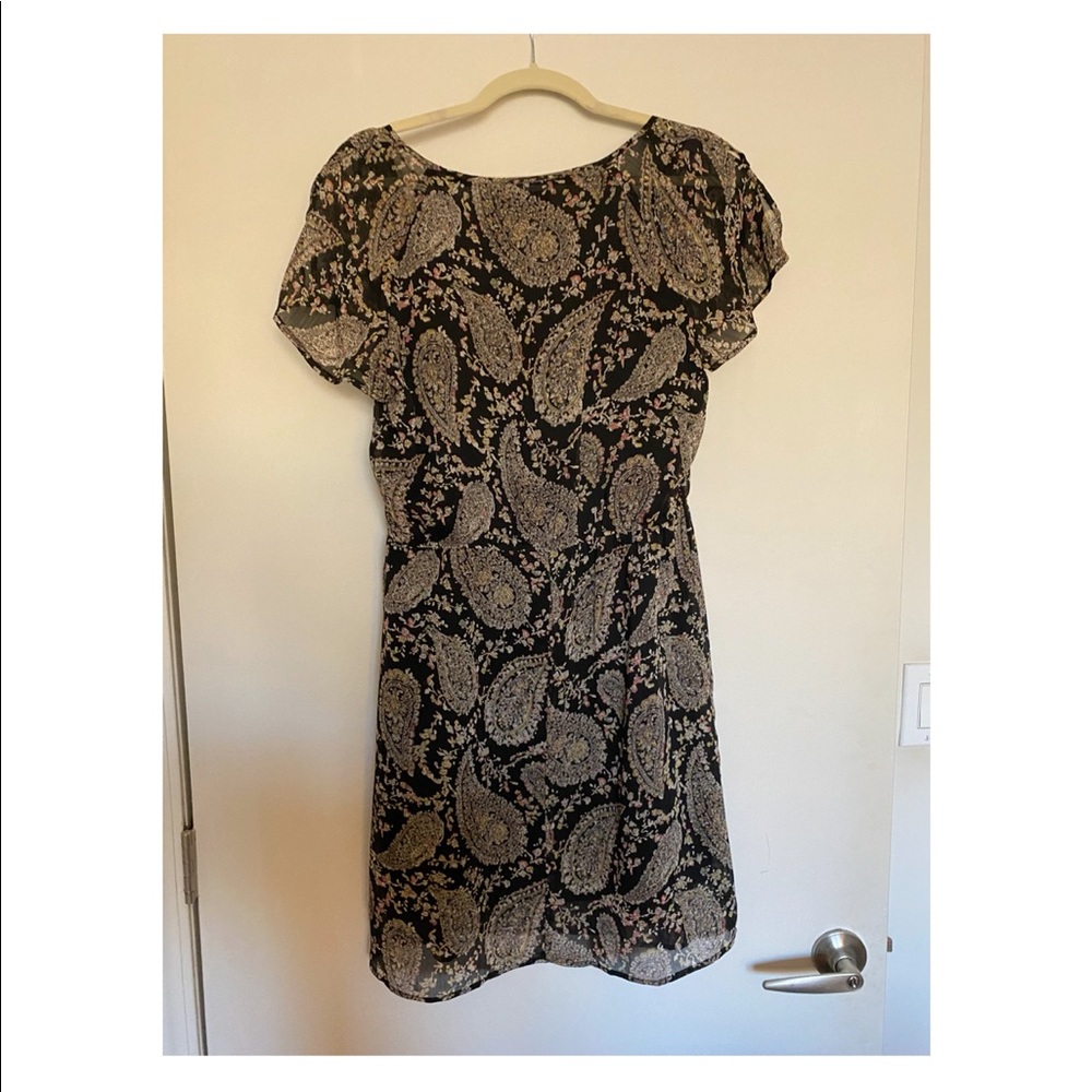 Glam floral black boho dress